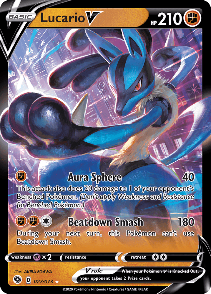 Lucario V (027/073) [Sword & Shield: Champion's Path] (Online Only)