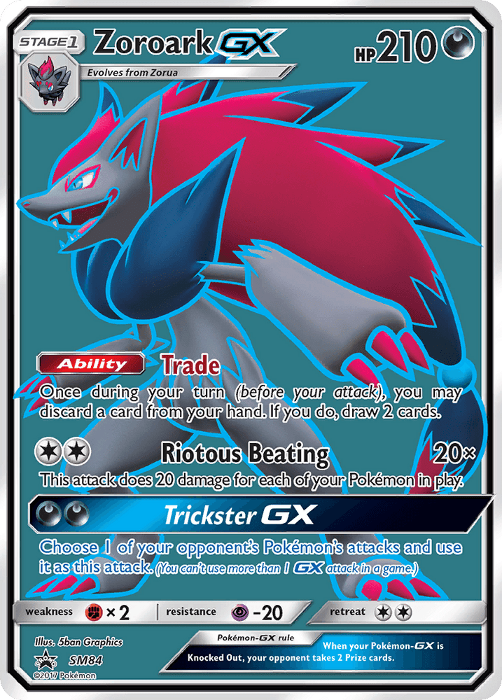 Zoroark GX (SM84) [Sun & Moon: Black Star Promos] (Online Only)