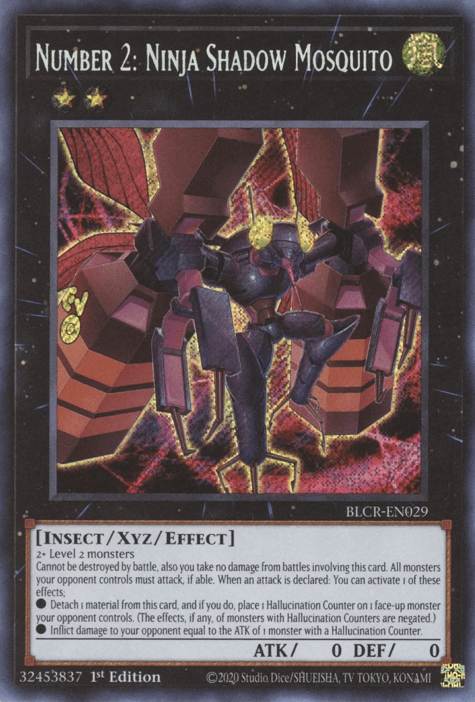 Number 2: Ninja Shadow Mosquito [BLCR-EN029] Secret Rare (ONLINE ORDER ONLY)