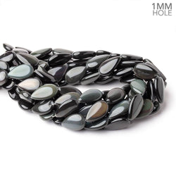 22.5x14mm Rainbow Obsidian Plain Pear 16 inch 18 Beads 1mm Hole AAA (ONLINE ORDER ONLY)