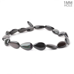 22.5x14mm Rainbow Obsidian Plain Pear 16 inch 18 Beads 1mm Hole AAA (ONLINE ORDER ONLY)