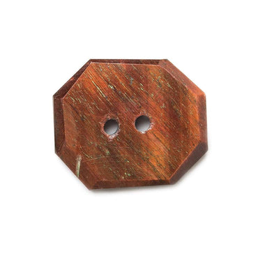 22.5x19.5mm Red Tiger's Eye rectangle 2.5mm hole button 1 piece (ONLINE ORDER ONLY)