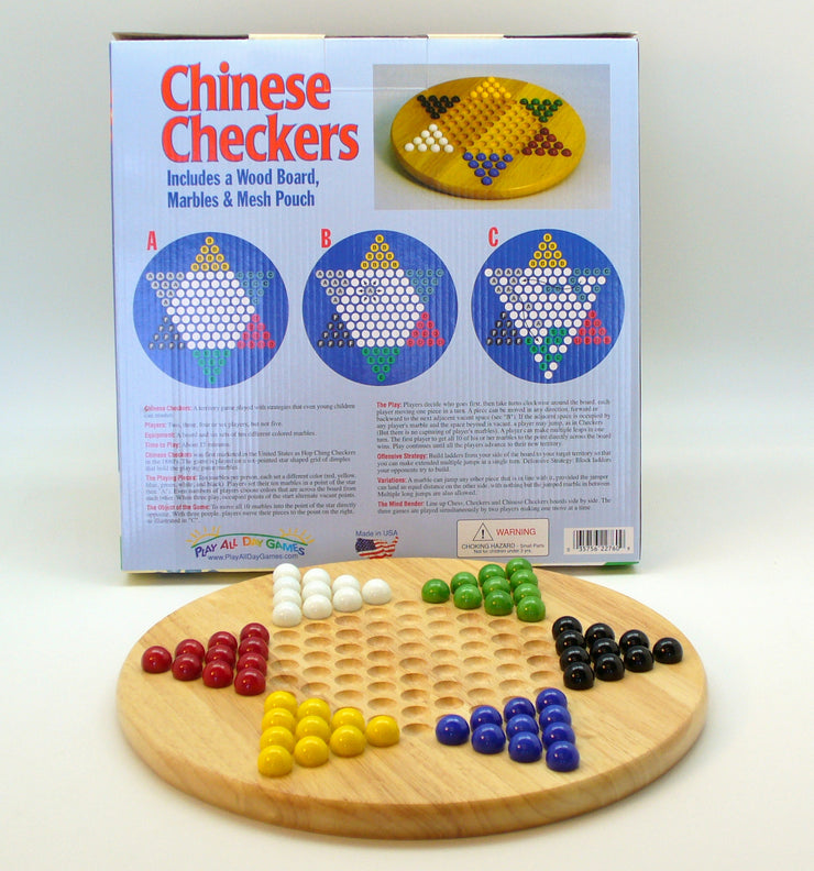 Chinese Checkers - Wood Round Board Game (ONLINE ORDER ONLY)