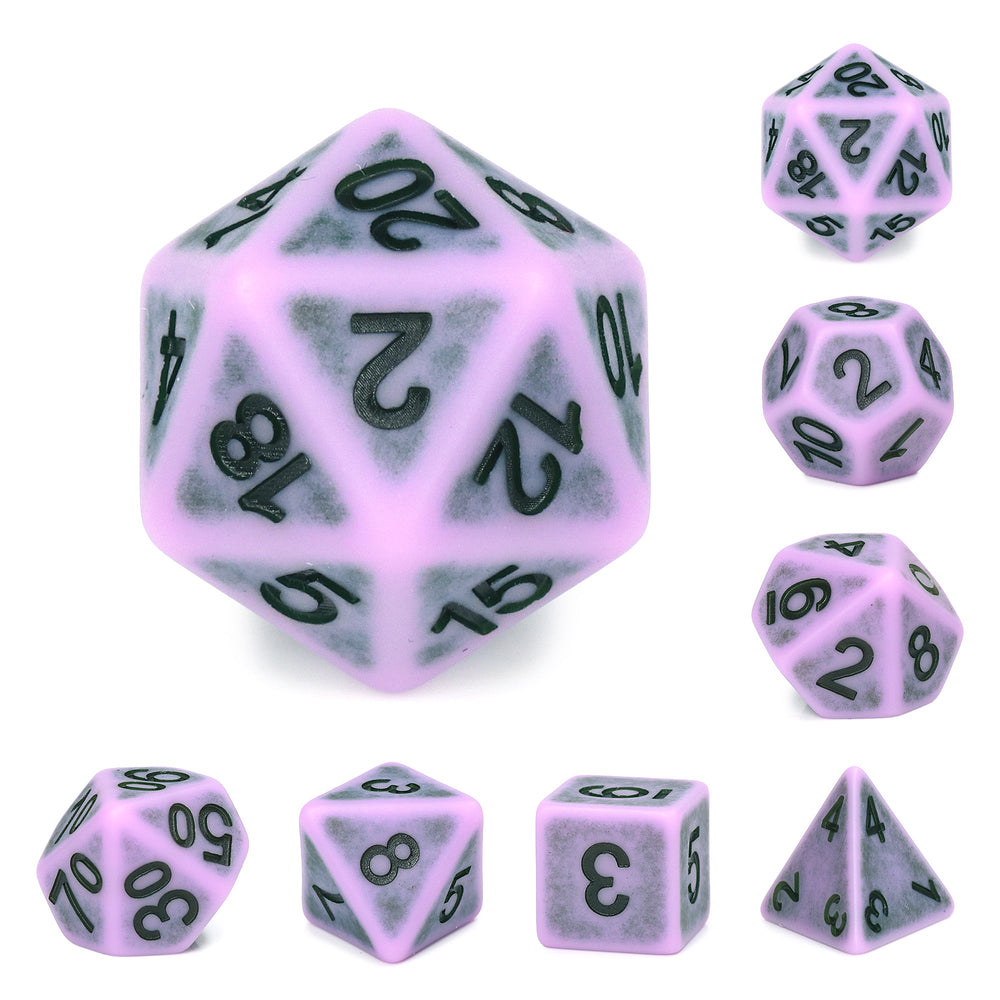 Swamp Fog Ancient 7-Dice Set Role Playing Dungeons and Dragons Dice (Purple) (Online Only)