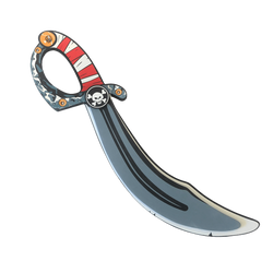 Red Stripe Pirate Foam Sabre (ONLINE ORDER ONLY)