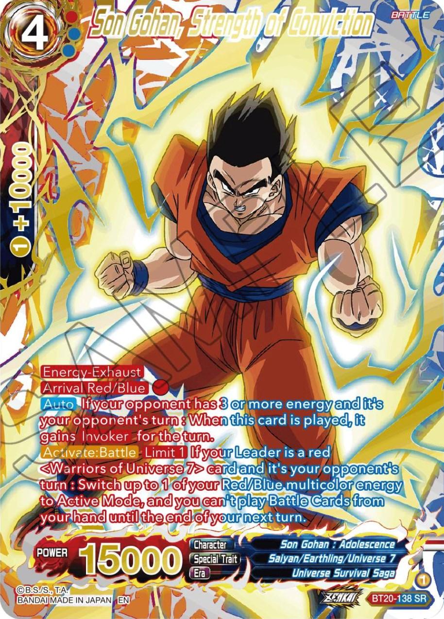 Son Gohan, Strength of Conviction (Gold-Stamped) (BT20-138) [Power Absorbed] (ONLINE ORDER ONLY)