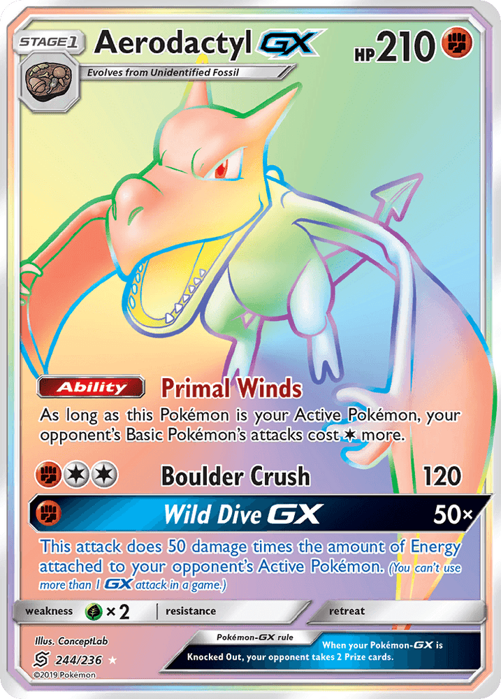 Aerodactyl GX (244/236) [Sun & Moon: Unified Minds] (Online Only)