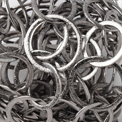 22mm & 18mm Black Gold plated Brushed Round Link Chain by the foot (ONLINE ORDER ONLY)