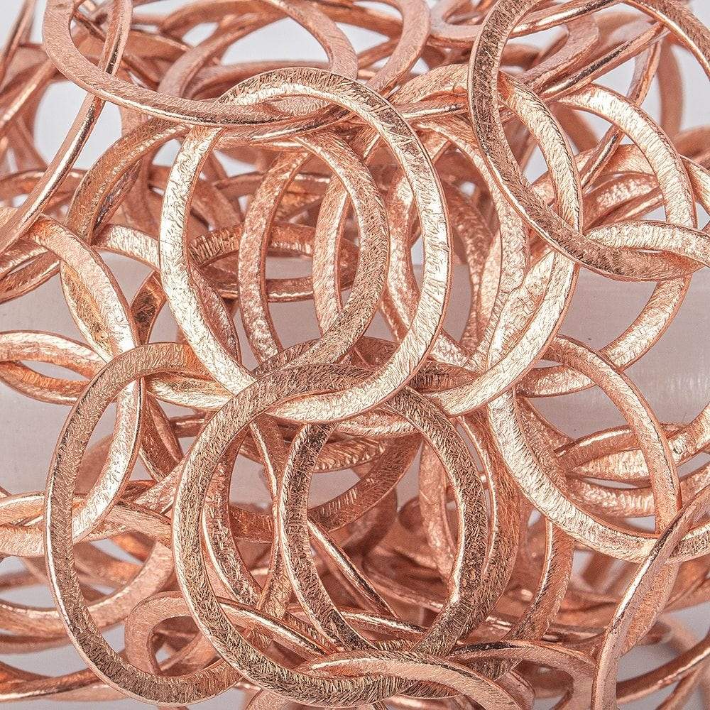 22mm & 20mm Rose Gold plated Brushed Oval and Circle Link Chain (ONLINE ORDER ONLY)