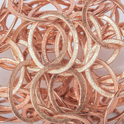 22mm & 20mm Rose Gold plated Brushed Oval and Circle Link Chain (ONLINE ORDER ONLY)