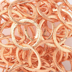 22mm and 18mm Copper Brushed Round Link Chain (ONLINE ORDER ONLY)