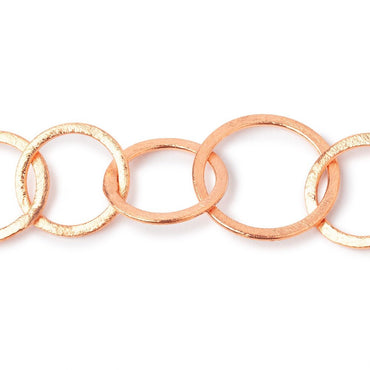 22mm and 18mm Copper Brushed Round Link Chain (ONLINE ORDER ONLY)
