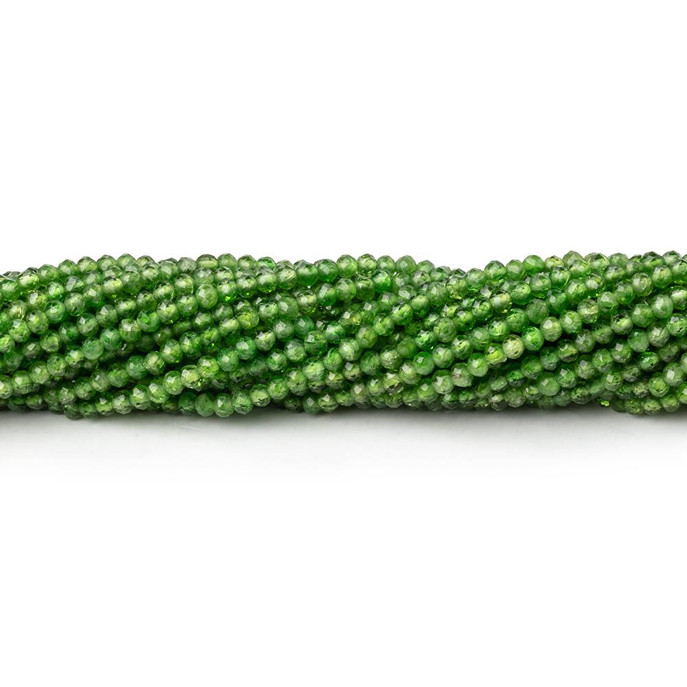 2.2mm Chrome Diopside Micro Faceted Round Beads 12.5 inch 180 pieces (ONLINE ORDER ONLY)