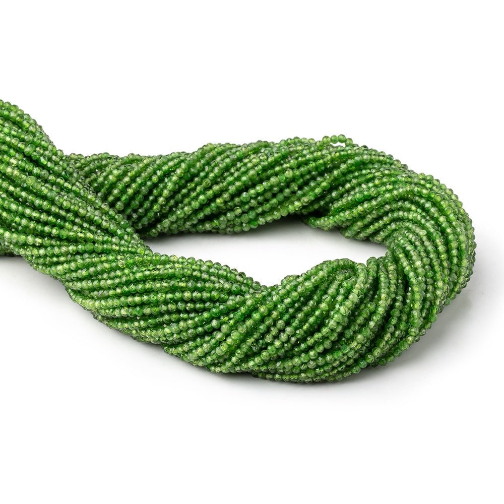 2.2mm Chrome Diopside Micro Faceted Round Beads 12.5 inch 180 pieces (ONLINE ORDER ONLY)