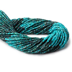 2.2mm Chrysocolla Micro Faceted Cube Beads 12.5 inch 138 pieces (ONLINE ORDER ONLY)