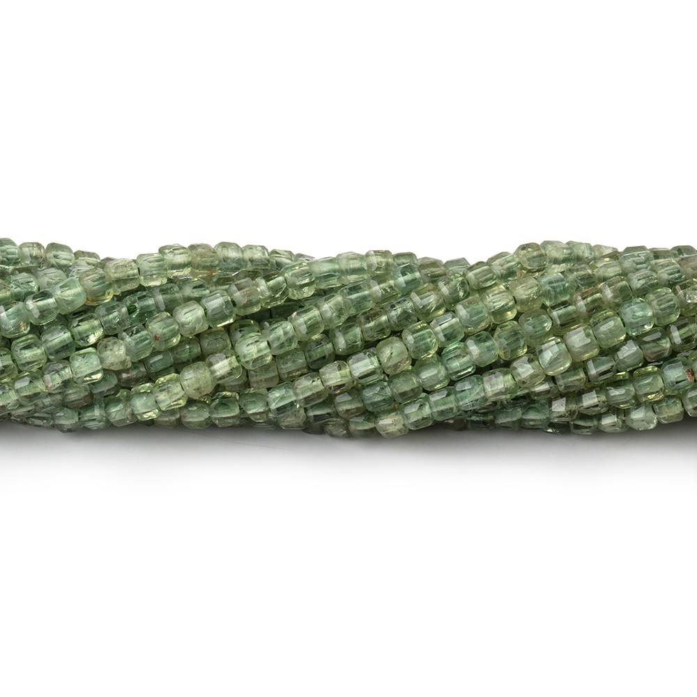 2.2mm Green Apatite Micro Faceted Cube Beads 12.5 inch 138 pieces (ONLINE ORDER ONLY)
