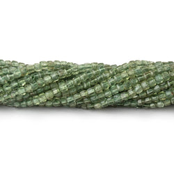 2.2mm Green Apatite Micro Faceted Cube Beads 12.5 inch 138 pieces (ONLINE ORDER ONLY)