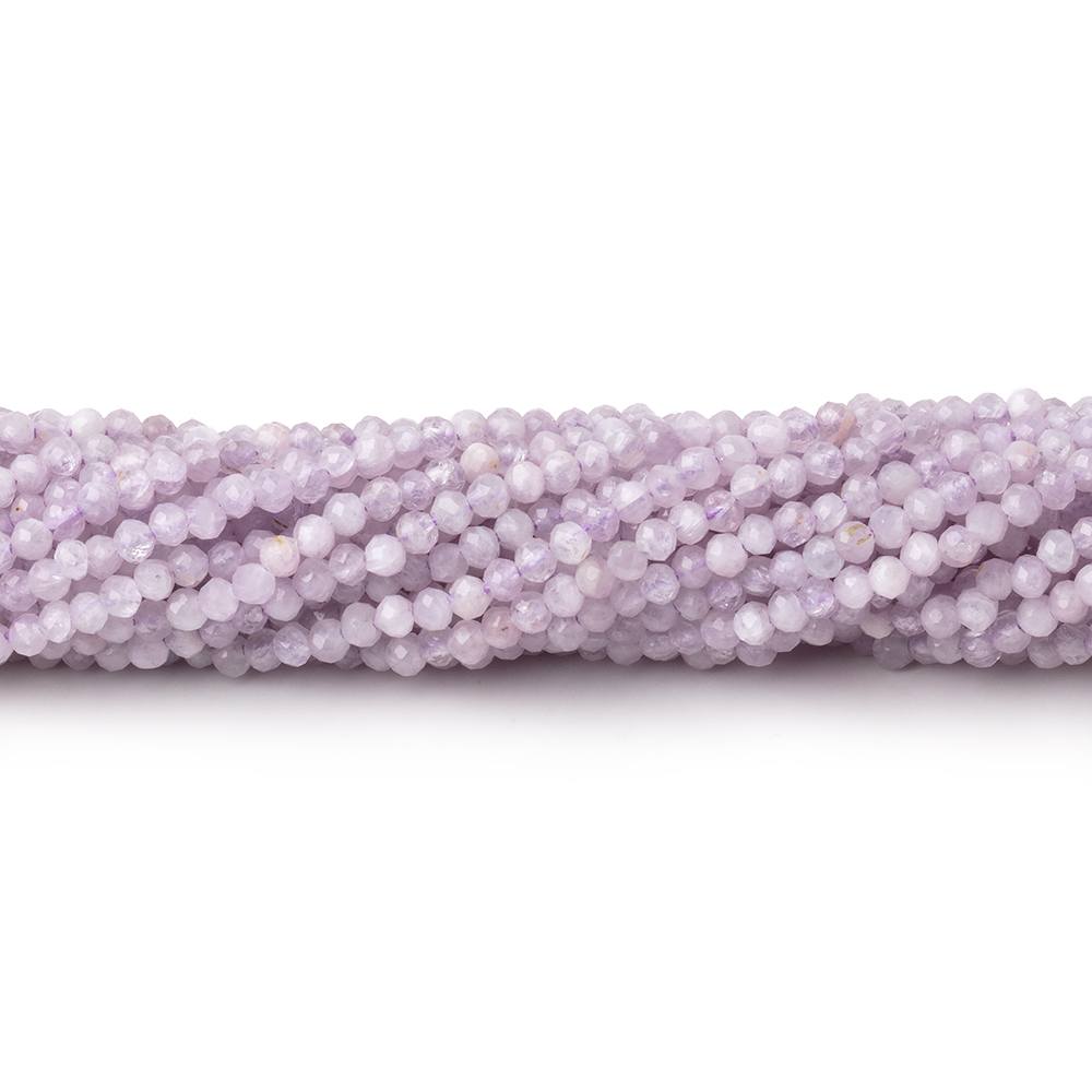 2.2mm Kunzite Micro Faceted Round Beads 12.25 inch 166 pieces (ONLINE ORDER ONLY)