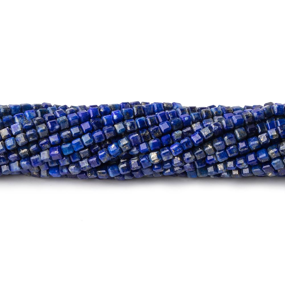 2.2mm Lapis Lazuli Micro Faceted Cube Beads 12.25 inch 140 pieces (ONLINE ORDER ONLY)