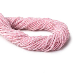 2.2mm Morganite Micro Faceted Round Beads 12.5 inch 160 pieces (ONLINE ORDER ONLY)