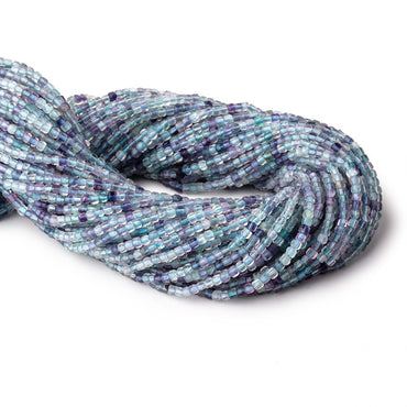 2.2mm Multi Color Fluorite Micro Faceted Cube Beads 12.25 inch 132 pieces (ONLINE ORDER ONLY)