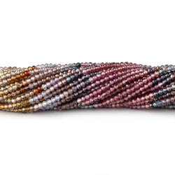 2.2mm Multi Color Sapphire Micro Faceted Rondelle Beads 12.75 inch 196 pieces AAA (ONLINE ORDER ONLY)