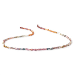 2.2mm Multi Color Sapphire Micro Faceted Rondelle Beads 12.75 inch 196 pieces AAA (ONLINE ORDER ONLY)