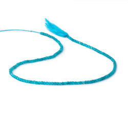 2.2mm Neon Blue Apatite Micro Faceted Cube Beads 12.5 inch 138 pieces (ONLINE ORDER ONLY)