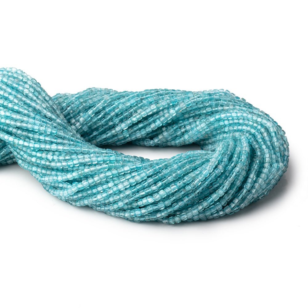 2.2mm Pool Blue Apatite Micro Faceted Cube Beads 12.5 inch 138 pieces (ONLINE ORDER ONLY)