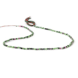 2.2mm Ruby in Zoisite Micro Faceted Round Beads 12.5 inch 150 pieces (ONLINE ORDER ONLY)