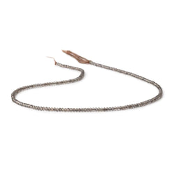 2.2mm Smoky Quartz Micro Faceted Rondelle Beads 13 inch 194 pieces (ONLINE ORDER ONLY)
