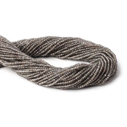 2.2mm Smoky Quartz Micro Faceted Rondelle Beads 13 inch 194 pieces (ONLINE ORDER ONLY)