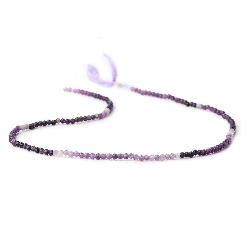 2.2mm Sugilite Micro Faceted Round Beads 12.25 inch 158 pieces AA (ONLINE ORDER ONLY)