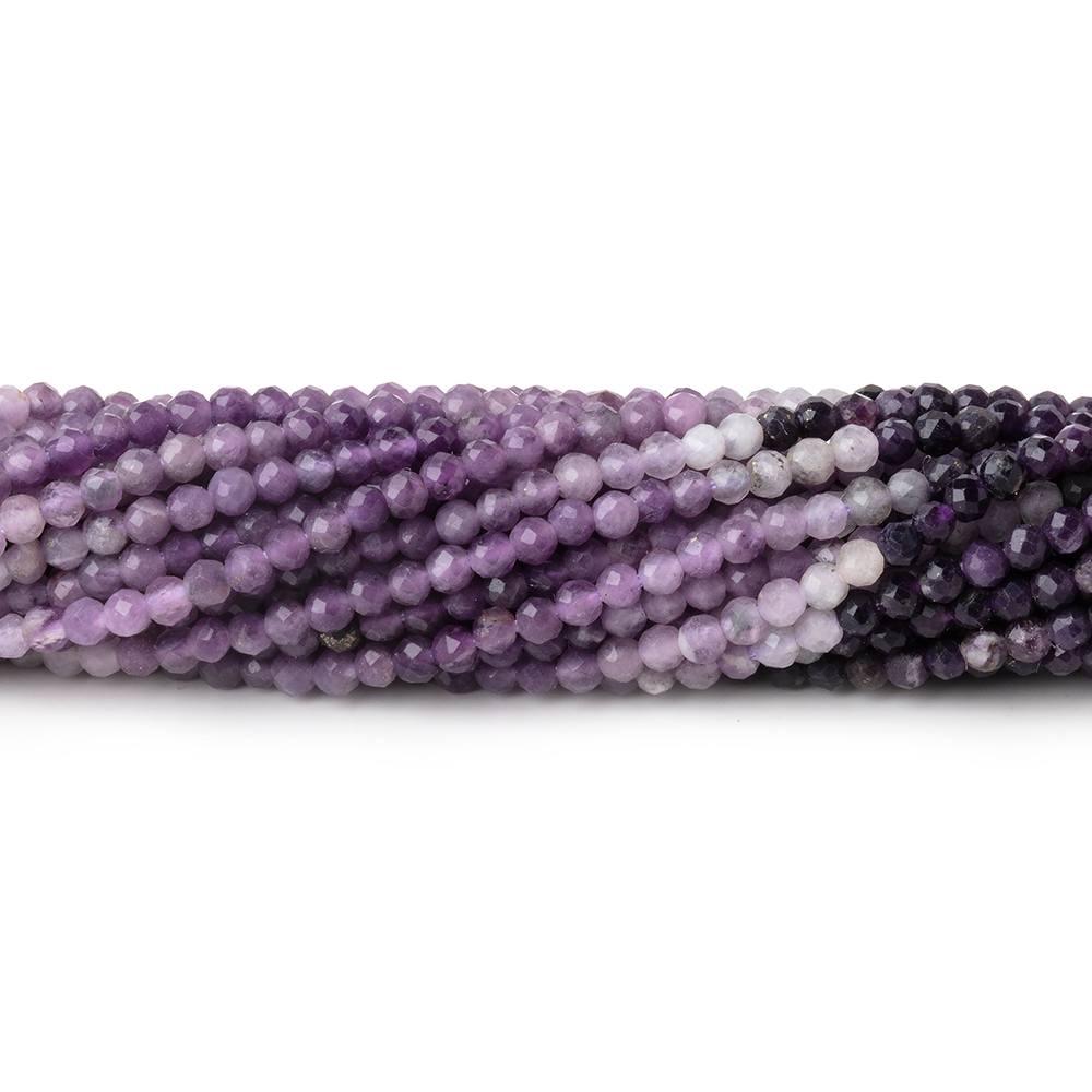 2.2mm Sugilite Micro Faceted Round Beads 12.25 inch 158 pieces AA (ONLINE ORDER ONLY)