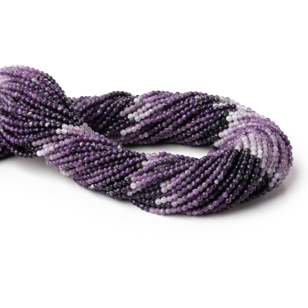 2.2mm Sugilite Micro Faceted Round Beads 12.25 inch 158 pieces AA (ONLINE ORDER ONLY)