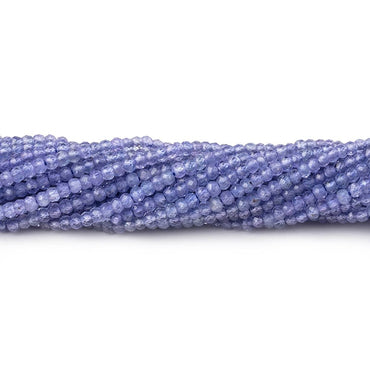 2.2mm Tanzanite Micro Faceted Rondelle Beads 12.5 inch 180 pieces AA (ONLINE ORDER ONLY)