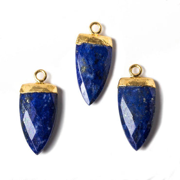 22x10mm Gold Leafed Lapis Lazuli Point Pendant 1 piece (ONLINE ORDER ONLY)