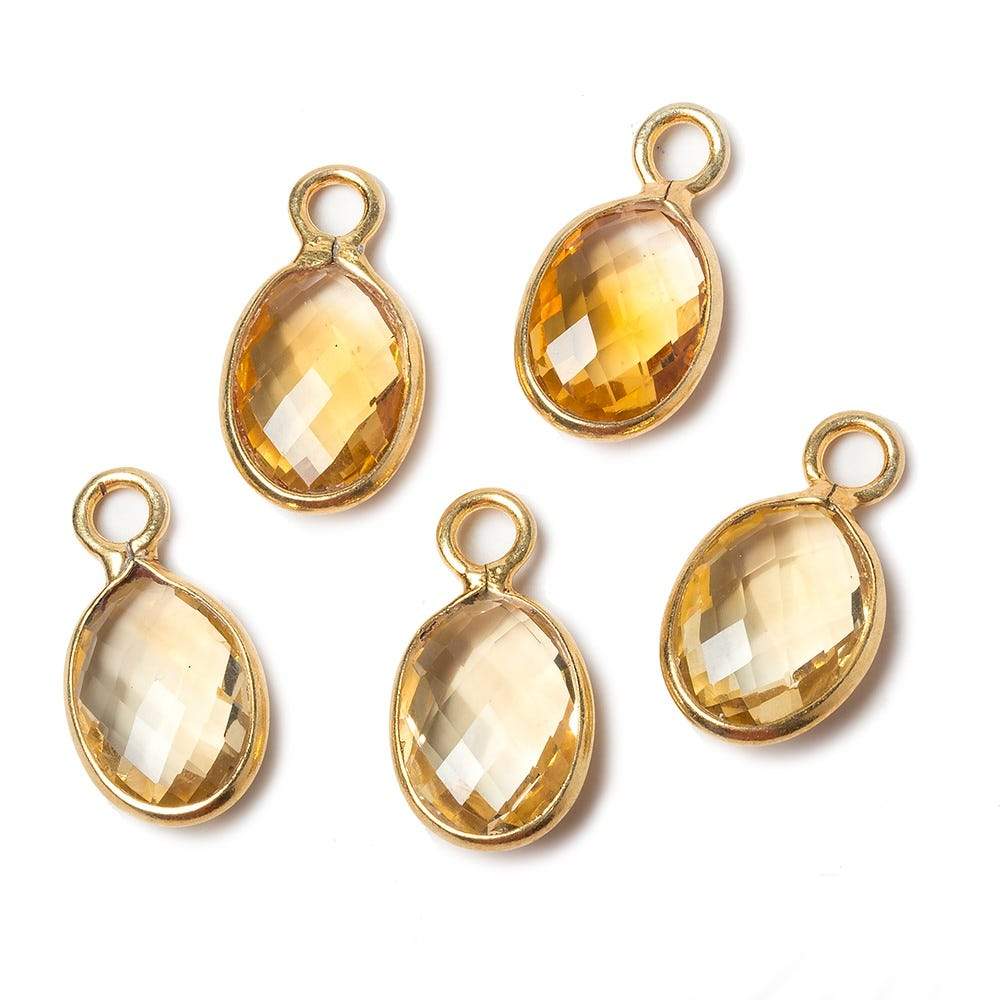 22x12mm Citrine Faceted Oval Vermeil Pendant (ONLINE ORDER ONLY)