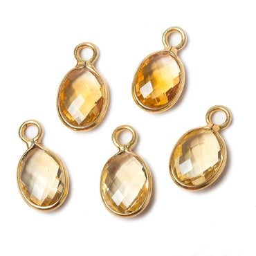 22x12mm Citrine Faceted Oval Vermeil Pendant (ONLINE ORDER ONLY)