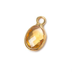 22x12mm Citrine Faceted Oval Vermeil Pendant (ONLINE ORDER ONLY)