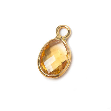 22x12mm Citrine Faceted Oval Vermeil Pendant (ONLINE ORDER ONLY)