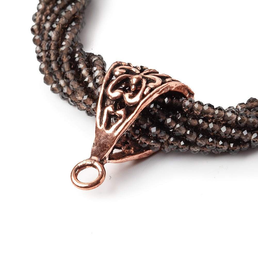 22x12mm Lotus Antiqued Copper Bail Finding Set of 2 (ONLINE ORDER ONLY)