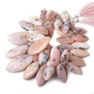 22x13-39x18mm Dendritic Pink Peruvian Opal Plain Marquise Beads 8.5 inch 38 pieces A (ONLINE ORDER ONLY)