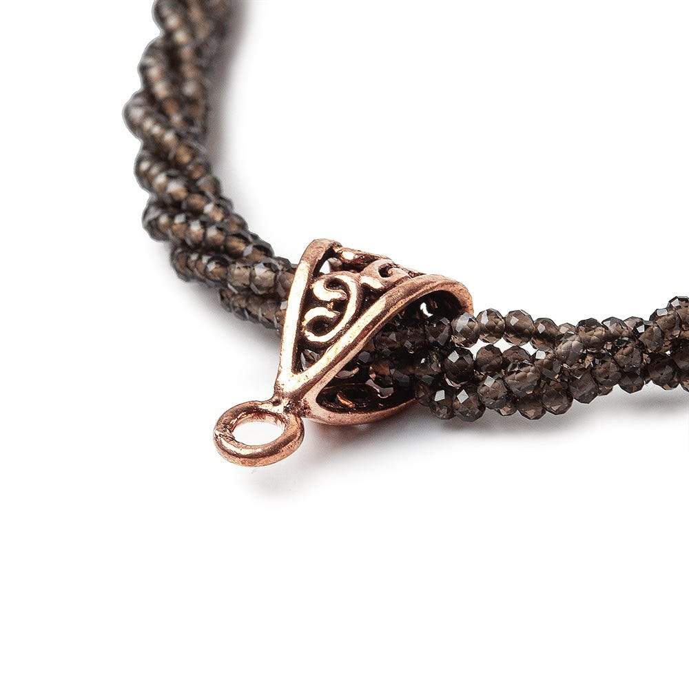 22x13x9mm Copper Bail Scroll Filigree Set of 2 (ONLINE ORDER ONLY)