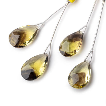 22x14-28x17mm Bi-Color Quartz Faceted Pear 1 Focal Bead (ONLINE ORDER ONLY)