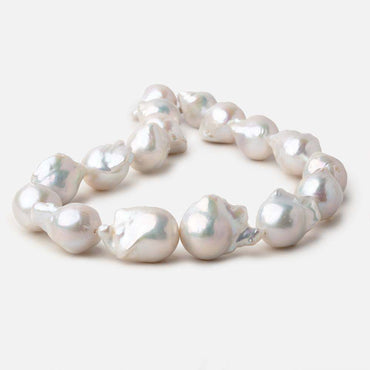 22x14.5-25x17mm Off White Ultra Baroque Freshwater Pearls 16 inch 17 pieces AAA (ONLINE ORDER ONLY)