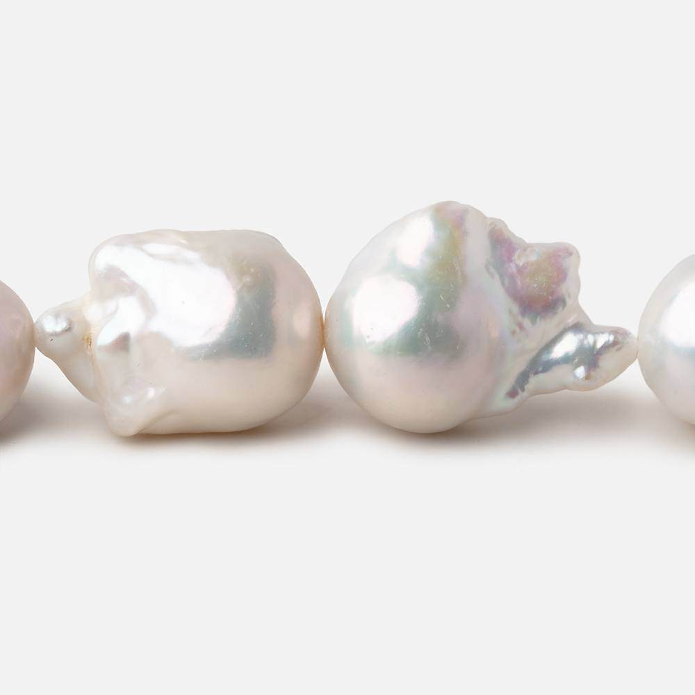 22x14.5-25x17mm Off White Ultra Baroque Freshwater Pearls 16 inch 17 pieces AAA (ONLINE ORDER ONLY)