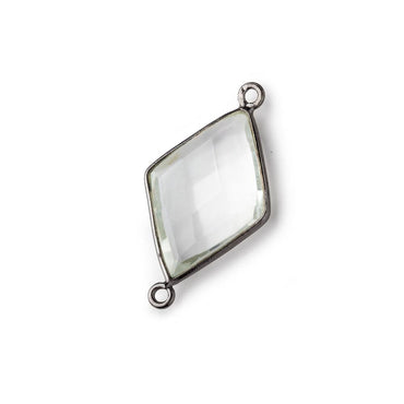 22x16mm Black Gold Crystal Quartz Faceted Kite Connector 1 piece (ONLINE ORDER ONLY)