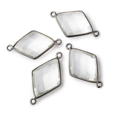 22x16mm Black Gold Crystal Quartz Faceted Kite Connector 1 piece (ONLINE ORDER ONLY)