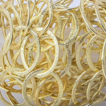 22x17mm 14kt Gold plated Brushed Oval Link Chain by the foot (ONLINE ORDER ONLY)